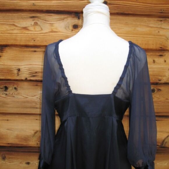 NWT Donna Morgan Blue Silk Dress - Picture 5 of 8